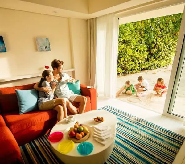 Holiday Inn Kandooma Surf Resort Maldives family beach house 2