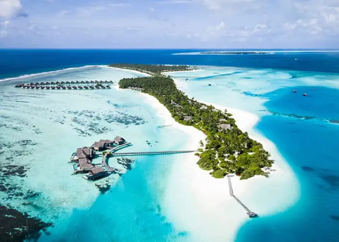 niyama private island maldives surf resort vodi drone shot