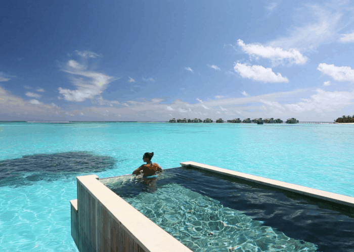 six senses laamu maldives lagoon overwater villa with pool