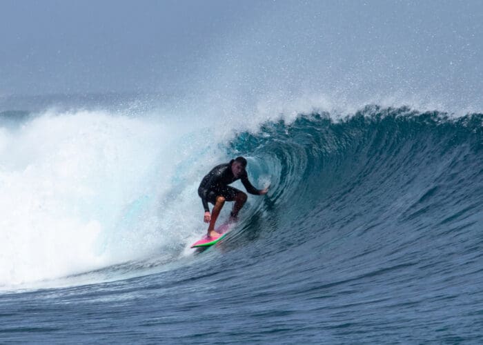 Noah Beach House Maldives Surf Package - Himmafushi jailbreaks surf camp stoked surf adventures local island
